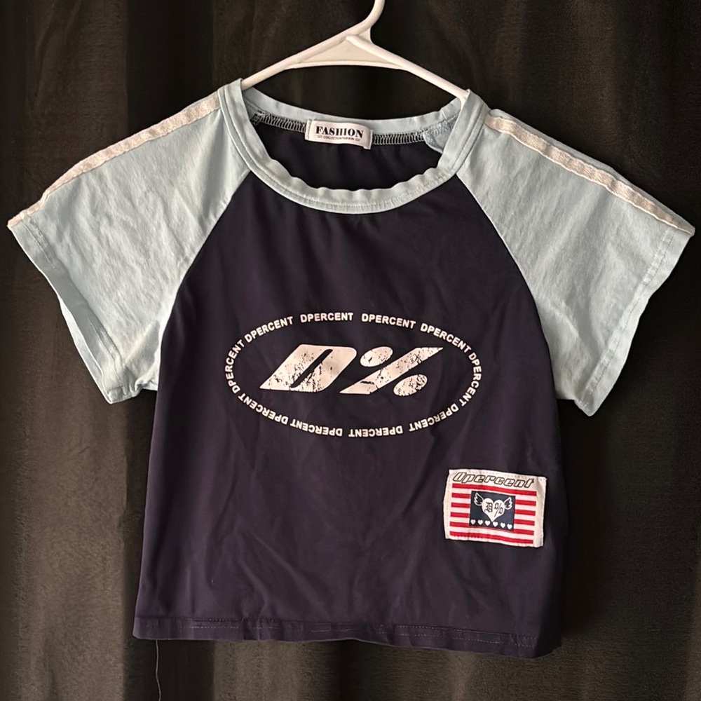 Kids Raglan T-Shirt - Blue and Light Blue